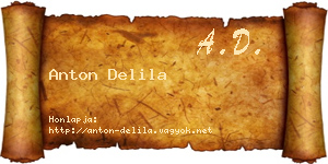 Anton Delila névjegykártya